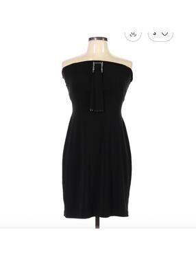 Cache Black Strapless Cocktail Dress Size 10